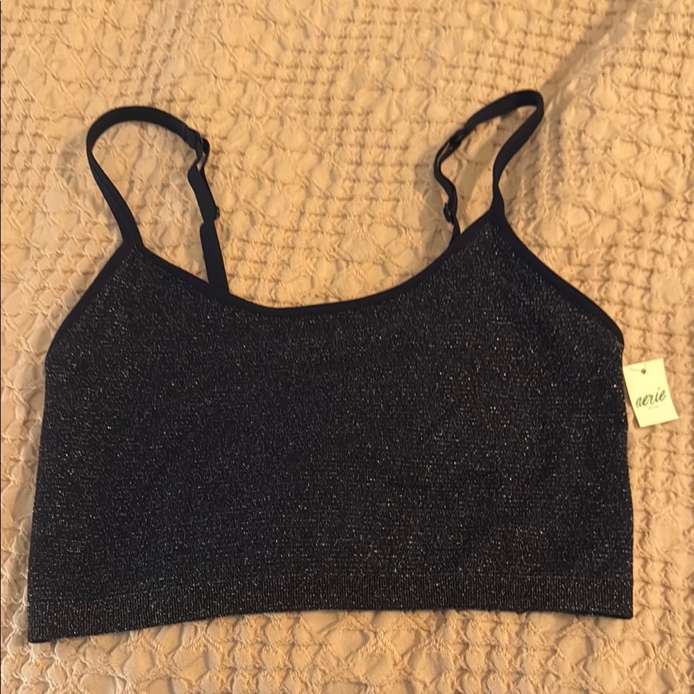 Aerie Navy Blue Scoop Neck Bra Intimates & Sleepwear